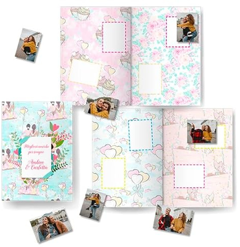 Album Figurine Personalizzato Migliori Amiche con 24 Adesivi Foto A5 | Album Ricordi Best Friends, Stampa Fotografica, Idea Regalo Amicizia