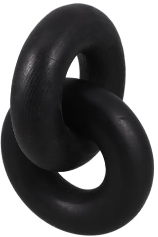 ORFOFE Wood Chain Link Decor Wooden Knot Decoration Traditional Shelf Decor for Living Room Coffee Table Fireplace