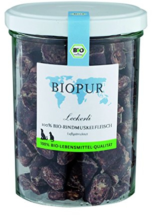 BIOPUR Tiernahrung Bio Leckerli 180g Glas