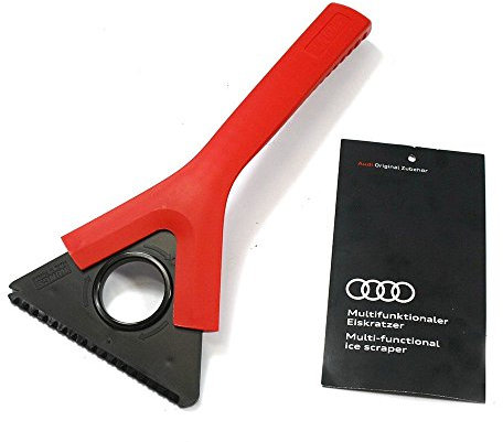 Audi Original Ice Scraper Multifunctional Scraper Blade Winter Scratch Care Cleaning 80A096010, Red