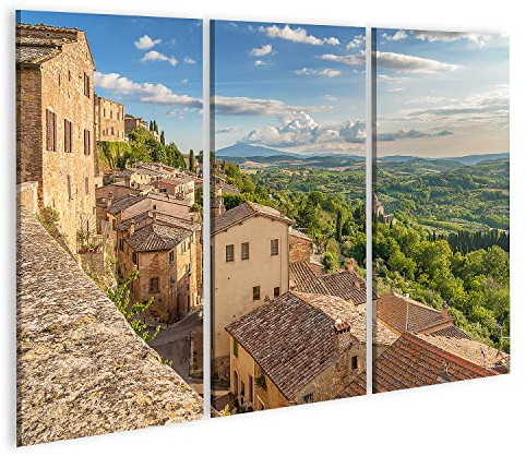 islandburner Bild auf Leinwand Landschaft Der Toskana Von Den Wänden Von Montepulciano Italien Bilder Wandbilder Poster