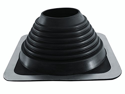 FOLNET Rohrmanschette Dachdurchführung EPDM quadratisch 121-254 mm | Kabel- Rohrdurchführung Dichtungsflansch für Blechdachdeckungen Blechpfannen Trapezblech Doppelstehfalz EPDM 3 bis 724 mm