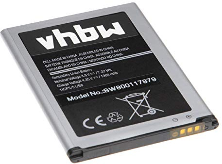 vhbw 1x Akku kompatibel mit Samsung Galaxy J1 Ace Duos 4G LTE, SM-J110, SM-J110F, J1 Ace Duos 4G Handy Smartphone Telefon (1800 mAh, 3,8 V, Li-Ion)