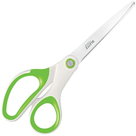 Leitz Forbici in Titanio Utilizzabili con Mano Destra e Sinistra (Ambidestre), 20.5 x 8 x 1.7 cm, Cancelleria per Ufficio, Impugnature Ergonomiche, Gamma WOW, Verde