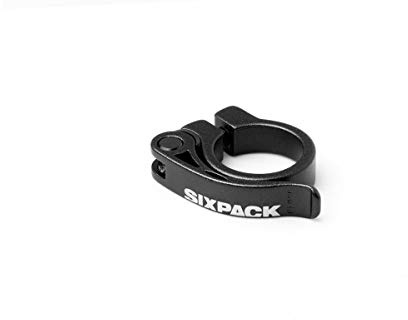Sixpack Menace Fahrrad Sattelklemme mit Schnellspanner 31.8mm / 34.9mm schwarz: Größe: 34.9mm