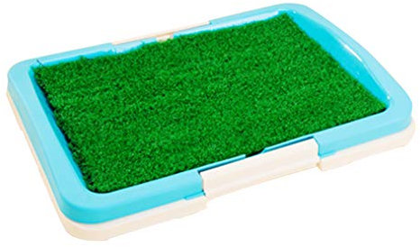 ADASP Hundetoiletten Pet Training Gras Matte Hund Toilette Indoor Outdoor Welpen Training Pad Hund Katzentoilette ungiftig Kunstrasen herausnehmbares Tablett Einfache Reinigung