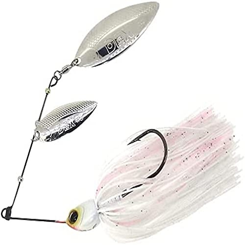 Berkley dex Spinnerbait Leurre Brochet et Perche - un Spinnerbait pour la Pêche du Carnassier en Eau Douce, Jig avec Palette Qui Renvoie de Fortes Vibrations, 21g, Pearl White