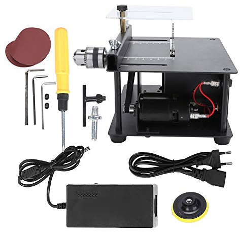 Mini sierras de mesa, sierra de banco de mesa multifuncional para trabajo pesado de uso amplio, enchufe europeo portátil 110-240 V para carpintería DIY