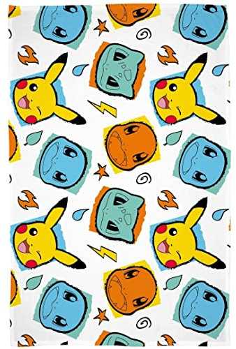 Halantex Couverture Douillette en Polaire pour Enfant 100 x 150 cm Motif Pokémon