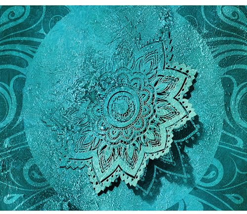 murando - Fototapete Premium-Vlies Mandala, 350x256 cm, Schlafzimmer | Premium-Vliesstoff, Full HD Druck, hochwertige Verarbeitung fürs Wohnzimmer, schnelle Montage, lichtbeständig, geruchsfrei