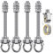Benelabel 4pz Ganci per Altalena Resistenti con Cuscinetti, Gancio per L'Oscillazione 22.5cm Gancio di Montaggio Girevole in Acciaio Inox per Sedia da Parco Giochi All'Aperto Interni Corda Yoga,1500lb