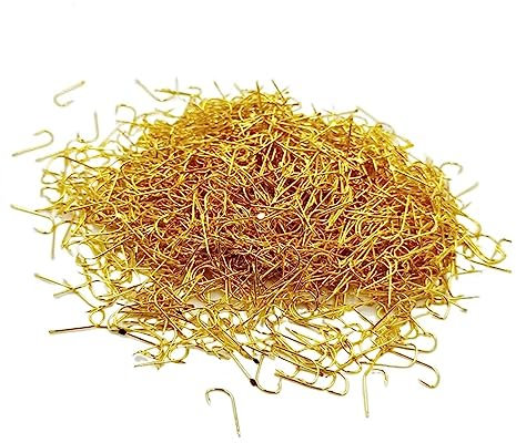 Angelhaken 100 Teile/los Serie Stacheldraht Karpfen Angelhaken High Carbon Stahl Gold Fisch Haken Halter Angeln Köder In Fly Set 1#-8# Fischhaken (Color : Golden, Size : 8)