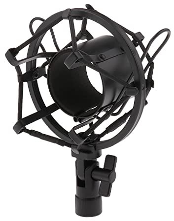 Tiuimk Mikrofonspinne / Mikrofonspinne, Winkelverstellung, für Mikrofone mit 43 mm - 50 mm Durchmesser, Schwarz