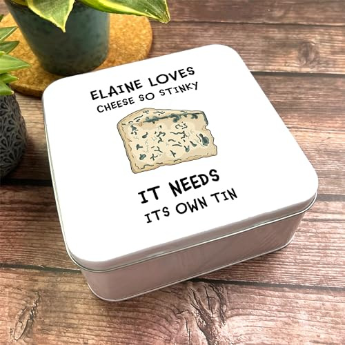 Square Funny Novelty Stinky Cheese Storage Blue Cheese Personalised Cheese Tin Personalised Gift | Custom Gift | Personalized Tin | Personalised Tins | Gift For Her | Gift For Him