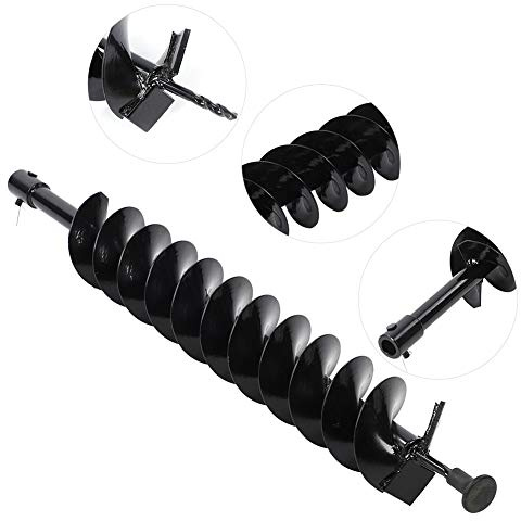 Hole Digger Drill Bit Planting Hole Digger Earth Auger Digger Garden Auger Planting Auger Earth Auger Drill Bit Farm Planting Seeding Hole Digger 100x800mm Dual Blade