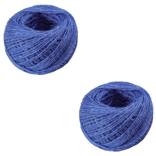 STOBOK 2pezzi Corda Juta Colorata Da Filo Per Decorazioni Fai Te Party Matrimonio e Giardinaggio Blu Reale