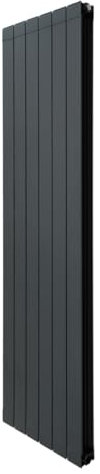 Radiatore di Design in Alluminio 1800mm x 475mm Verticale Doppio Pannello Piatto A Colonna Termosifone Moderno Leggero Grigio Antracite Spazzola Kit di Fissaggio Staffe Inclusi