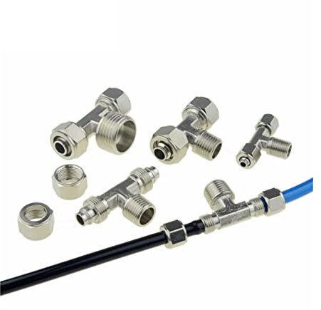 ZXMJYHK Messing vernickelt Pneumatik-Schnellkupplung 4 6 8 10 12 mm Schlauch 1/8 1/4 1/2 Gewinde RO Wasser Gas Adapter Fitting(KNPB,10MM OD HOSE_1/2)