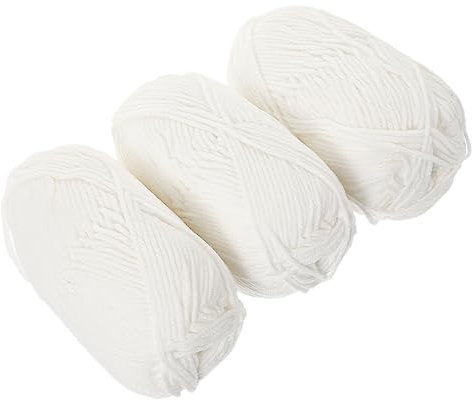 BELLIFFY 3rollen Baumwollgarn Zum Häkeln Strickgarn Für DIY-projekte Dekogarn Häkelgarnbündel Fein Und Geschmeidig Hautfreundlich Für Kleidung Und Heimwerkerarbeiten
