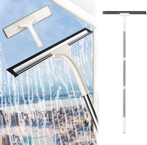 Fensterreinigungswerkzeug mit Stange, 61 cm Klingen und Griff, Fensterreiniger, Maschine für Außen/Auto-Oberflächen/Spiegel