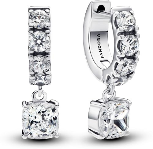 Pandora Timeless Doppelte Pavé-Ohrringe aus Sterling Silber mit Zirkonia, 293547C01