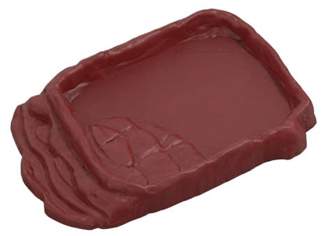 Dreuhuing Bartagamen-Wasserschale, Reptilien-Wasserschale - Anti-Rutsch-Leitern Reptiliennapf | Zubehör für den Lebensraum von Schildkröten, Wassernapf für Reptilienbecken, Wassernapf für Gecko,