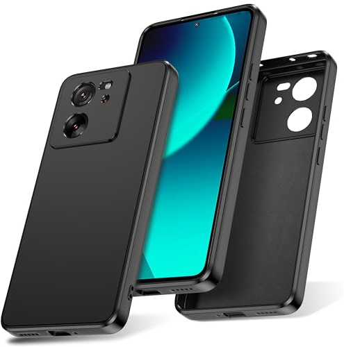 Watana Funda para Xiaomi 13T 13T Pro Case de Silicona,Negro | Soft-Touch,Antigolpes,Antipolvo,Funda Protectora con Forro de Microfibra para xiaomi 13t 13t Pro