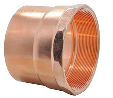 RVBLRDSE 1pc 1/4 3/8 1/2 3/4 1 -4 BSP Female To End Feed Cup Connector Copper Adater Plumbing Fitting Coupler For Air Condition(ID 54mm To 2 Inch)