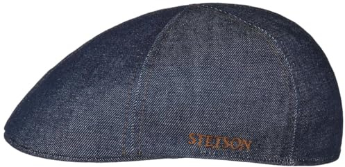 Stetson Texas Pure Denim Flatcap Schirmmütze Baumwolle Made in EU Sommer