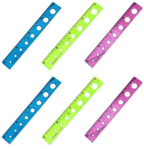 Flexibles Lineal Set, Bunt Lineal Weich, Transparent Biegbares PVC Lineal, 20 cm Bunt Transparent Lineal mit Zentimetern für Schule, Büro, Zuhause(6 Stück)