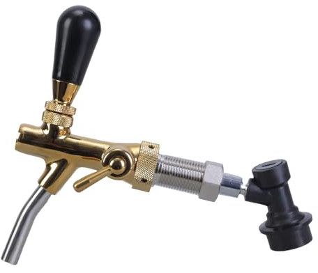 Cerveza cerveza acoplador dispensador barril cerveza grifo ajustable flujo interruptor de control textura de latón para cerveza