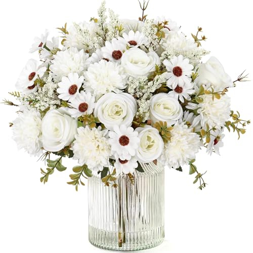 MEIVINES Künstliche Blumen 4 Bündel Kunstblumen Wie Echt