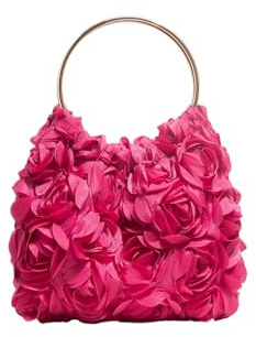 SOLY HUX Women's Rosette Vintage Handbags Mini Clutch Purses Top Handle Elegant Evening Bags