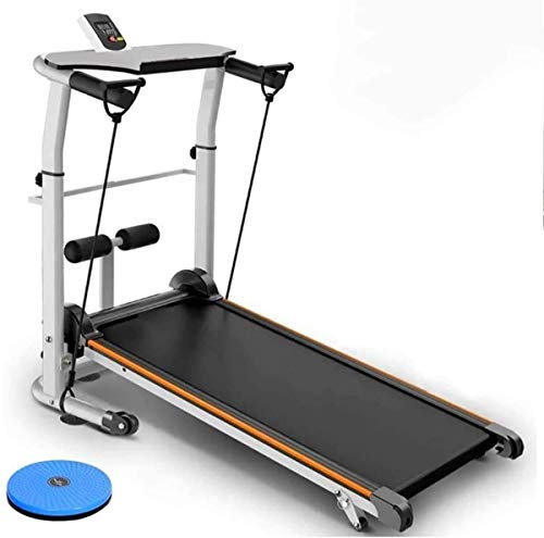Folding Treadmills Mechanical Treadmill with Handrails Homehine Indoor Sports Fitness Equipment Compact Running Walking for Family