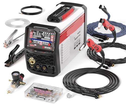 Soldadora MIG 6 en 1 con MIG pulsado/TIG HF/CUT/Soldadora MIG de aluminio con electrodo revestido, soldadura semiautomática con gas/sin gas.