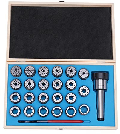 Spannzangen Set,23-tlg MK4/MT4 M16 Spannzangen Futter ER40,4-26mm Spannzangenfutter mit Schraubenschlüssel,Für Fräsen Drehmaschine, CNC-Gravurfräsdrehwerkzeug