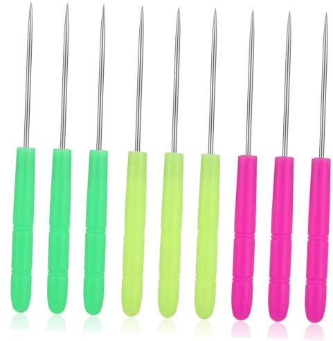 Angoily 50 Pezzi Punteruoli Cucito Colorati per Lavori Manuali Strumenti Resistenti per Perforare Tessuti Ricamo Patchwork e Decorazioni Torte Versatile per Scarpe e Riparazioni