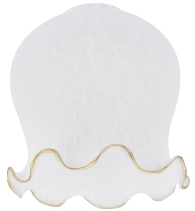 COLLBATH Abat-jour Verre Forme de Fleur Abat-jour Élégant pour Suspension et Lampe Murale Design Décoratif Tulipe pour Salon et Chambre