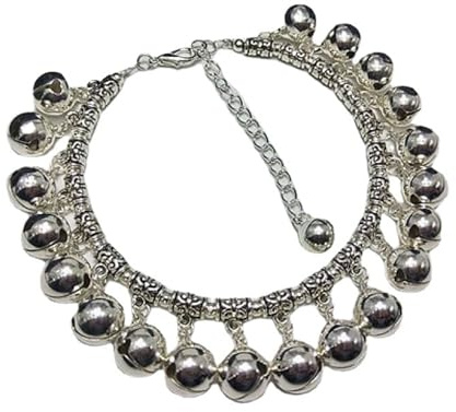 LYGBAOFUL Bracelets de Cheville Cloche en Argent pour Femmes, Bracelets de Cheville dansants, Bijoux de chaîne de Pied, Sandales Pieds Nus avec Bracelet