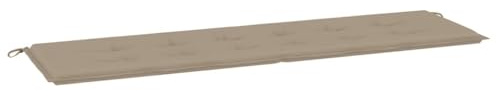 vidaXL Gartenbankauflage, Bankauflage Sitzkissen Outdoor, Polsterauflage Auflage für Gartenbank, Bankpolster Bankkissen, Taupe 180x50x4cm Oxford-Gewebe