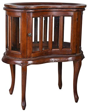 Barschrank Nierenschrank Mahagoni massiv Servierschrank Hausbar Braun 80x68x38 cm Villa Charles Dickens mit Tablett lup019 Palazzo Exklusiv