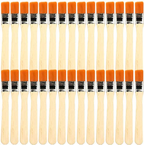 Pinselset Profi Malerpinsel Mit Holzgriff Flachpinsel Lasurpinsel für Streichen, Diy, Farben, Beizen, Klebstoffe, Lacke, Acrylfarbe Flachpinsel Zum FüR Das Streichen Von WäNden (30 StüCk）