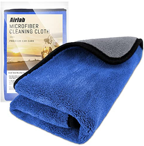 Airlab XXL Chiffon Microfibre Séchage Voiture 90x60CM, 500GSM Serviette Super Absorbant Anti Rayures Polissage Detail Auto Moto Vitre Salle de Bain, Lingette Efficace Entretien Professionnel Nettoyage