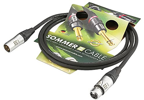 Sommer Cable 20m Referenz XLR Mikrofonkabel EMC-QUAD 4x 0,14 mm² 3-pol METAlliance Certified HiFi Audiokabel - EGB1-2000-SW