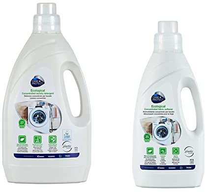 CARE + PROTECT Washing Machine and Handwashing Kit, Eco Friendly, includes Fabric Softener and Laundry Detergent, Delicate and Concentrated Formula, Hypoallergenic, Cruelty Free
