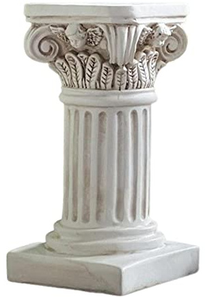 Dickly Römische Säule Statue Figur Weißer Sockelständer für Wohnzimmerdekoration