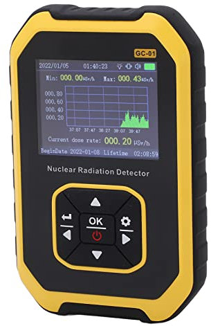 CCYLEZ Geigerzähler, β γ Röntgen, Multifunktionaler Geigerzähler Radioaktivität, Echtzeit Überwachung, 3 Modi, Strahlenmessgerät für CT, Fliesen, Marmor, Lebensmitteln, Metallen