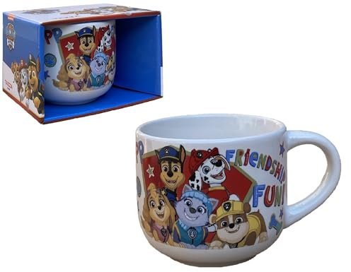 Tazza in ceramica Paw Patrol tazza larga con Chase Skye Marshall modello jumbo da 380 ml in scatola
