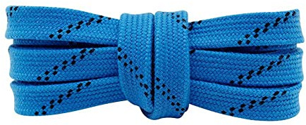 Aeromdale Flache Schnürsenkel für Eishockeyschuhe, 1 cm breit, Schnürsenkel, Band, Sport, Eishockeyschuhe, Saiten, Stiefel, Seile für Kinder, Erwachsene, 160 cm, 1 Paar – Blau – 160 cm
