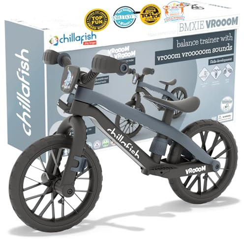 Chillafish BMXIE Laufrad, 12 Zoll Kinderlaufrad mit Bremse, Leuchträdern, als Motorrad Version oder mit Spielmotor